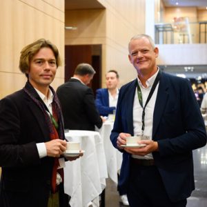 Phil Andrew and another attendee at Global N Conference in Zurich, Switzerland